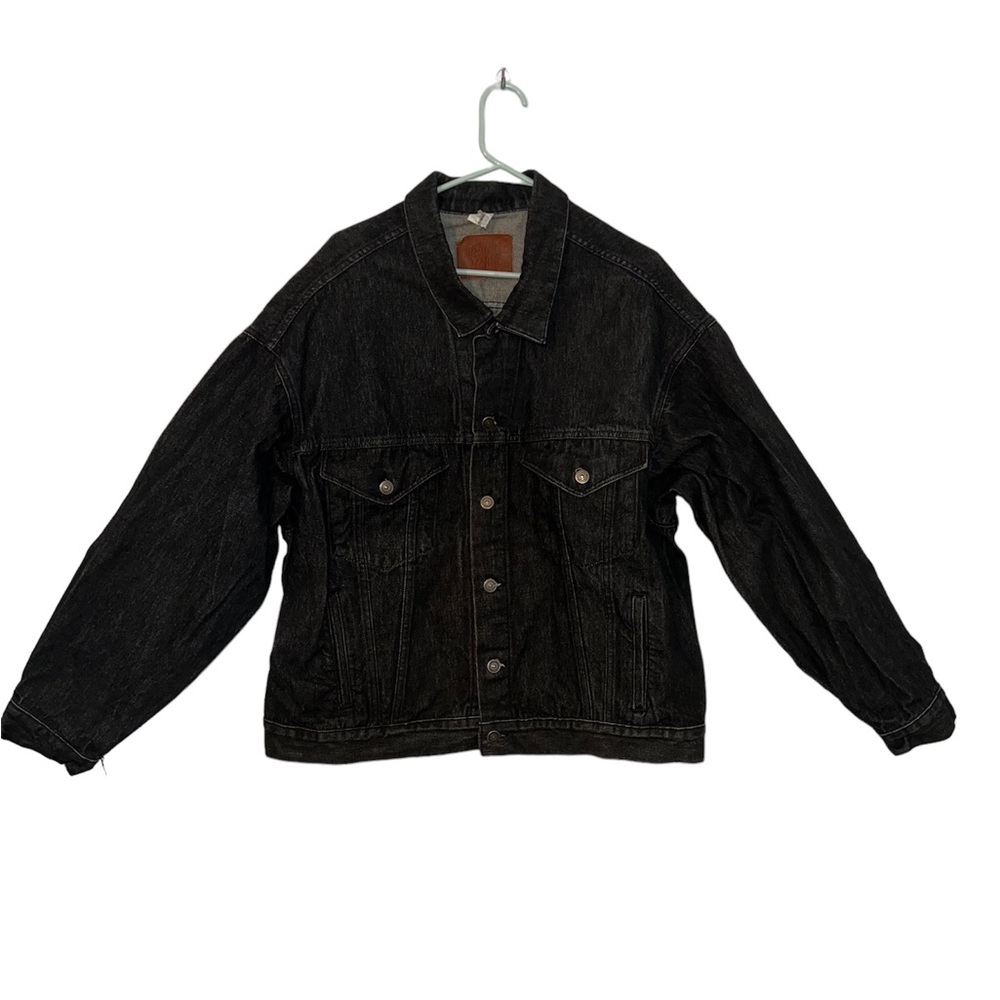 Men’s Marlboro Man Wild West Black Trucker Jean Jacket Size XL